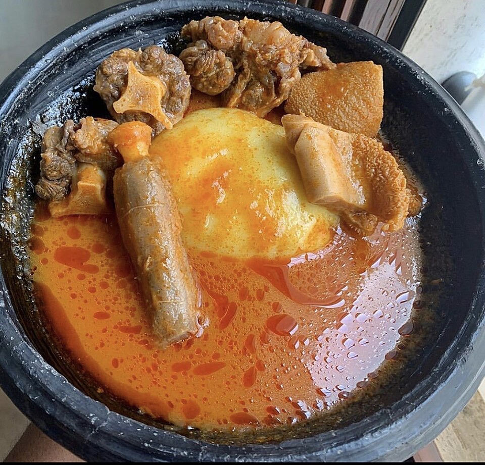 Light soup with fish